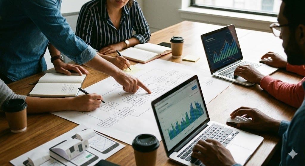 Grupa studentów uczy się