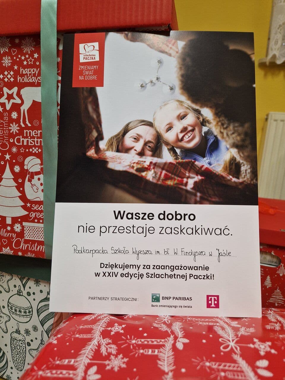 Zdjęcie galerii do artykułu Kolejna rodzina obdarowana w ramach Szlachetnej Paczki 2024