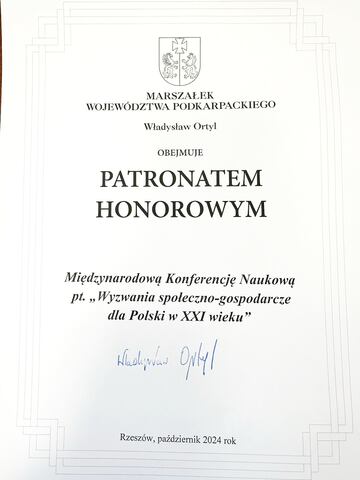 Miedzynarodowa Konferencja Naukowa 2024 - Podkarpacka Szkoła Wyższa w Jaśle